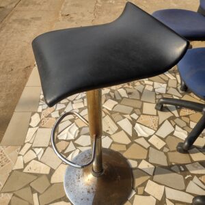 Tabouret de Bar Élégant avec Assise Noire (Importé)